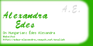 alexandra edes business card
